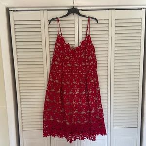 Red Lace cocktail dress